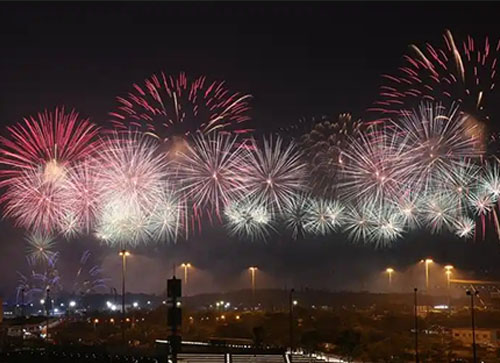 拜泉县焰火晚会